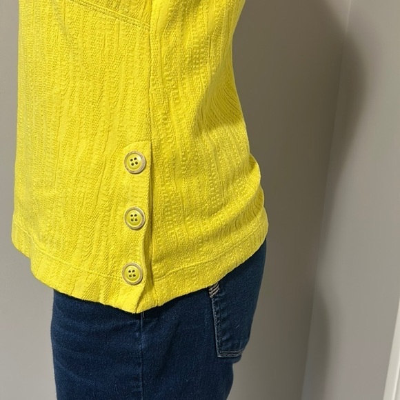 Anthropologie MAEVE Callie Yellow side button Tank Top Size M NEW - Picture 5 of 10